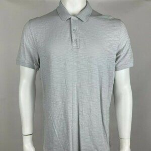 Vince Slub Jersey Polo Shirt Short Sleeve Button‎ Closure Stretch Cotton Mens L